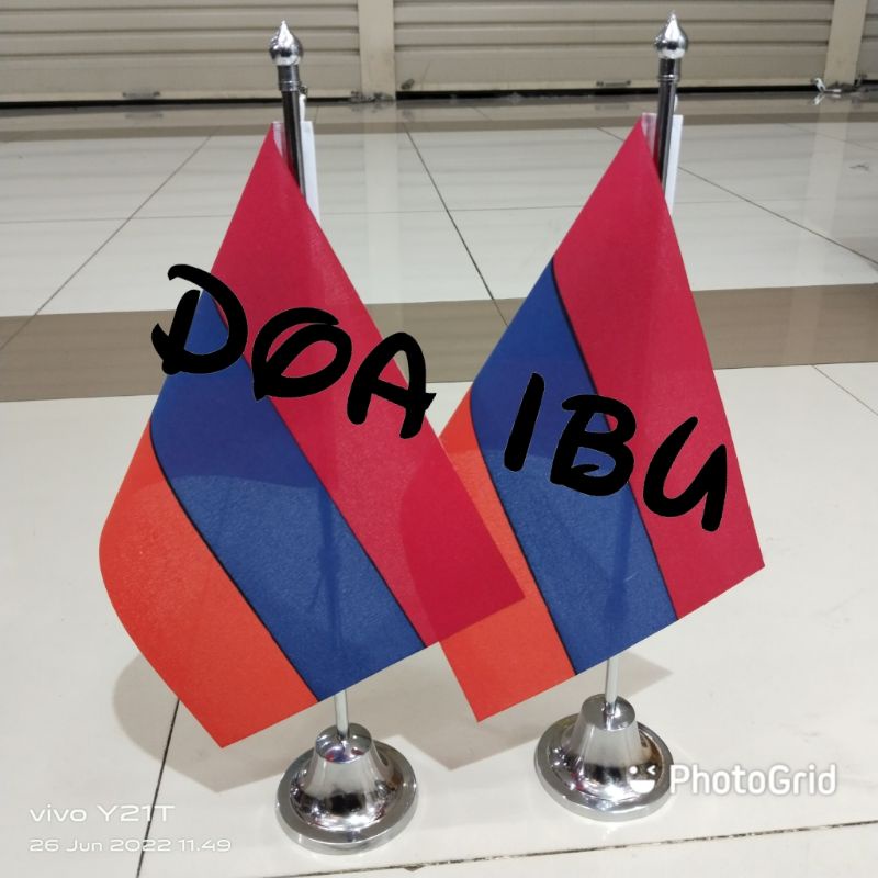 

best seller tiang stenlis meja+bendera ARMENIA ready stock