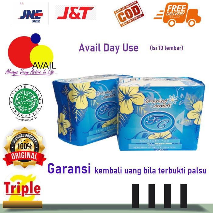 Pembalut Avail Biru Day Use Herbal Termurah 1Kg Bisa Muat 16 Pcs