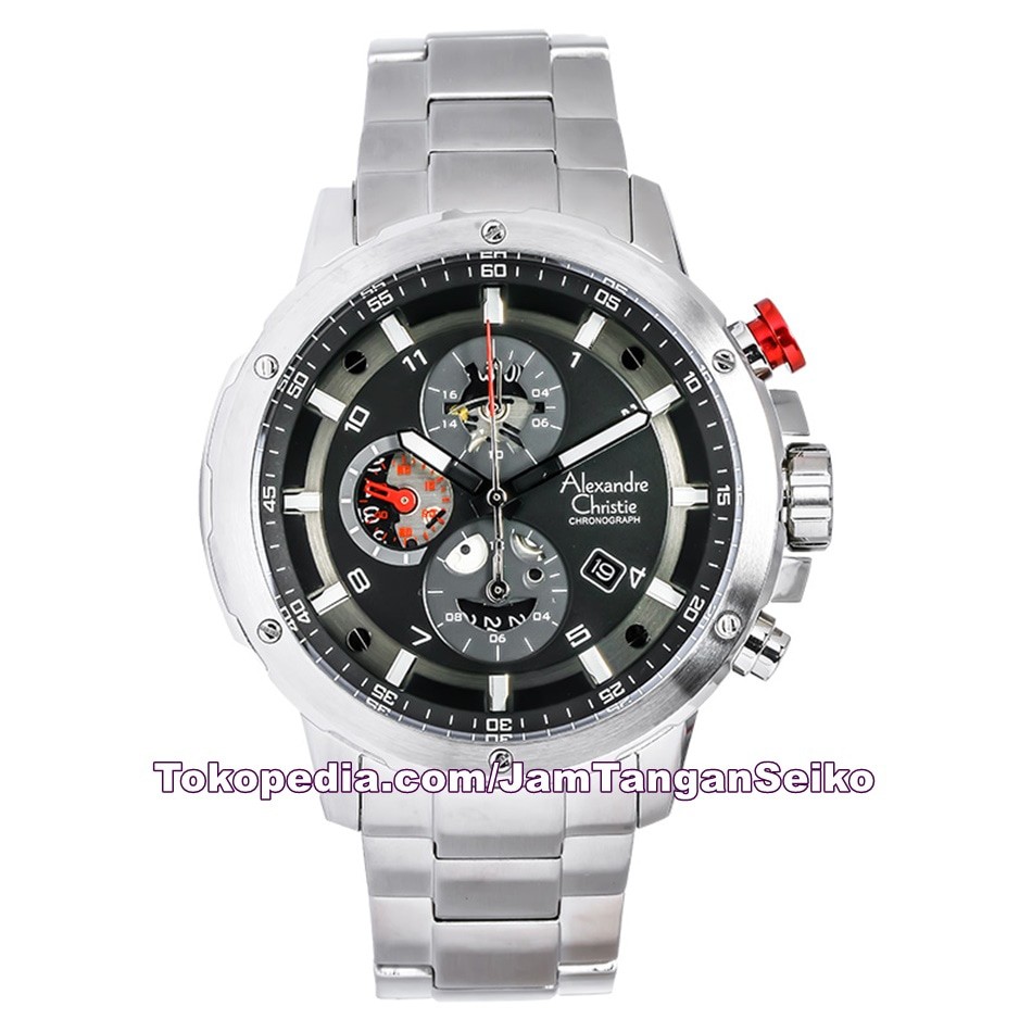 Jam Tangan Pria Alexandre Christie AC 6453 MC BSSBA Original Stainless