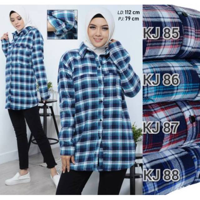 Kemeja flanel cewek/kemeja flanel /kemeja kotak cewek/hem/kemeja jumbo/kemeja kotak/boyfriend shirt