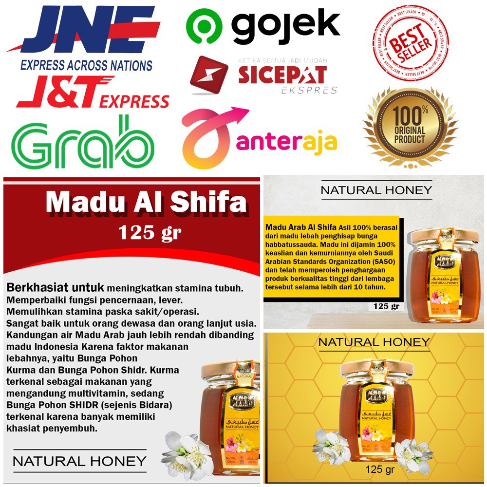 Madu Al Shifa 125gr Madu Asli Impor dari Arab / 100% Madu Asli