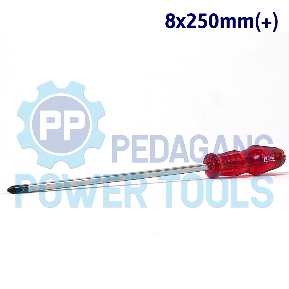 BISON OBENG TEMBUS 10 INCH PLUS 250 KETOK GO THRU IMPACT SCREWDRIVER