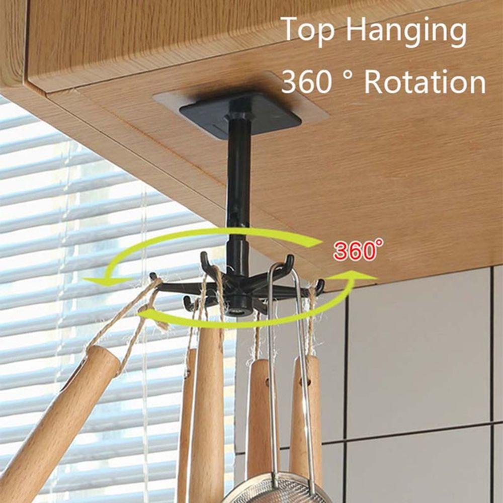 Nanas360° Rotating Coat Hanger Home Organizer Rak Sendok Rak Penyimpanan Gadget Dapur