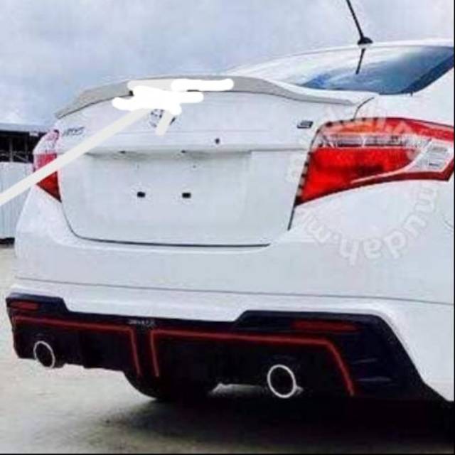 Spoiler ducktail vios gen 3  model drive 68. Cocok untuk mobil vios gen 3