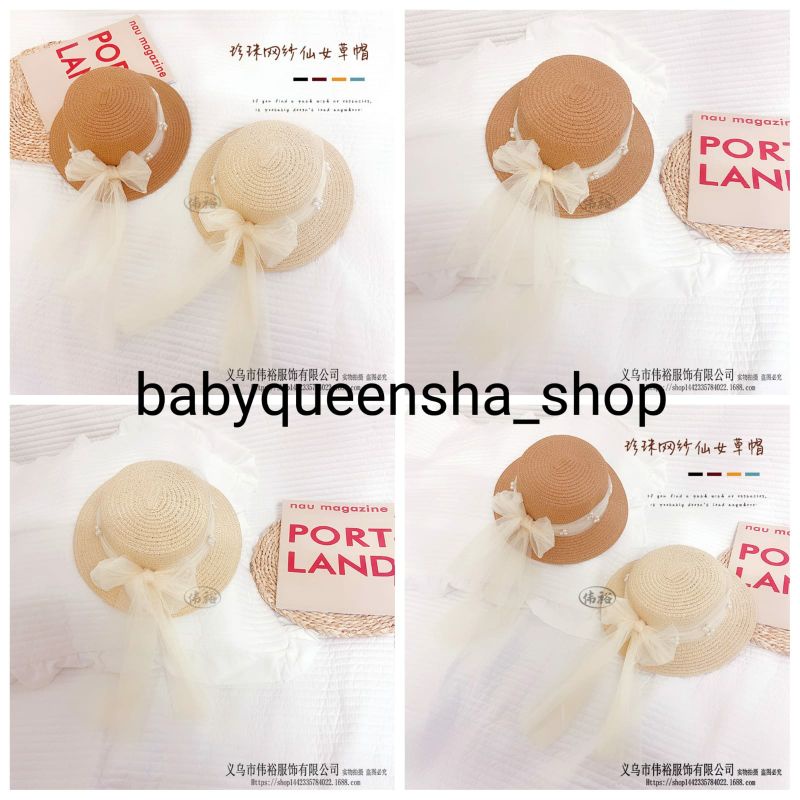 topi pantai anak/topi pantai/topi jerami anak/topi jerami/topi anyaman/topi/topi jerami import