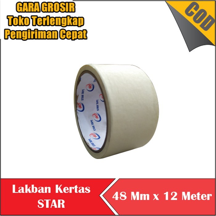 

MASKING TAPE LAKBAN KERTAS 2 SOLASI SOLATIP KERTAS STAR PAPER TA