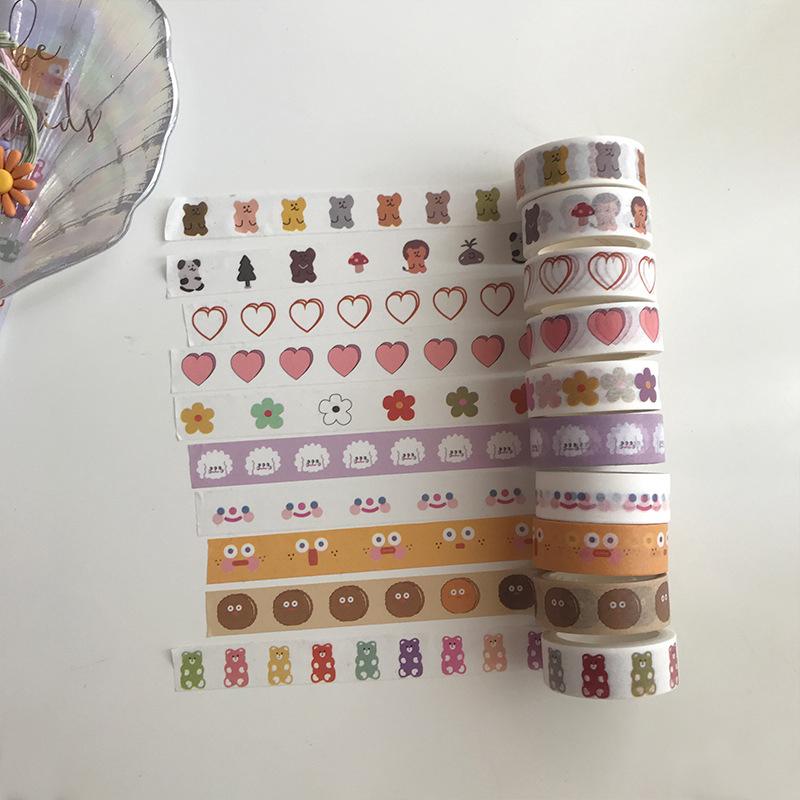 Stiker Kertas/selotip Washi Gambar Bunga Tulip Gaya Korea Untuk