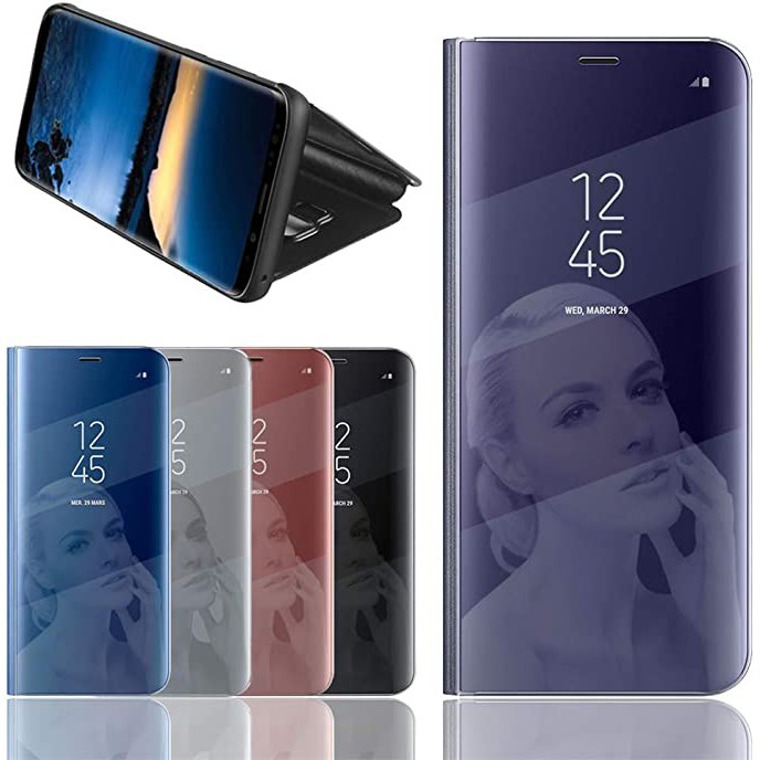 Oppo Reno 2F Reno2F Flip Clear View Standing Cover Mirror Case Casing