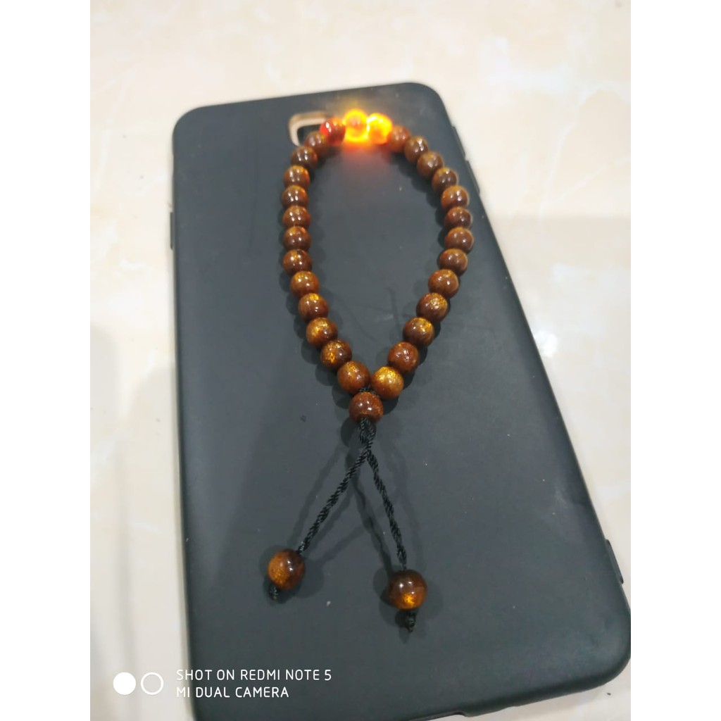  gelang  tasbih AKAR BAHAR TALI  ARUS KUNING EMAS rg 46 