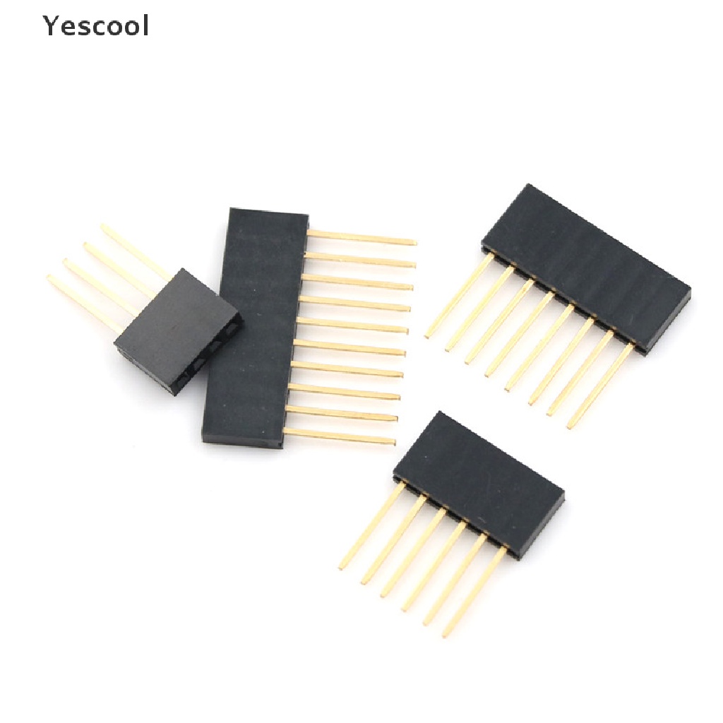 Yescool 10pcs Kepala Femal Kaki Panjang 2.54mm Untuk Arduino Shield