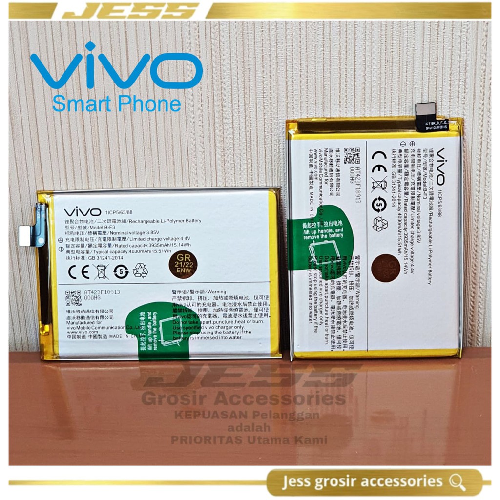 Baterai Original VIVO B-F3 / BF3 Battery Vivo B-F9 / BF9 Batre Vivo Y93 / 1814 Batre Vivo Y95 / 1807