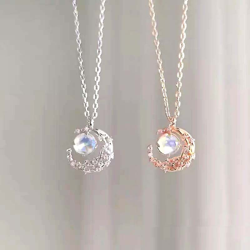 Fashion Trendy Shiny Diamond Pendant Kalung Persahabatan Pasangan