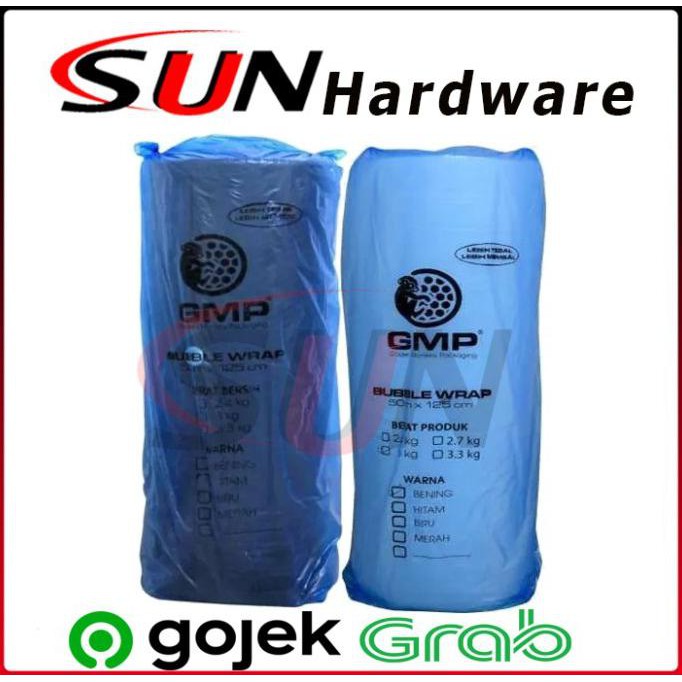 

Bubble Wrap Gmp 3 Kg Hitam Putih Transparan 50 M X 125 Cm Roll - Putih The.Sassy