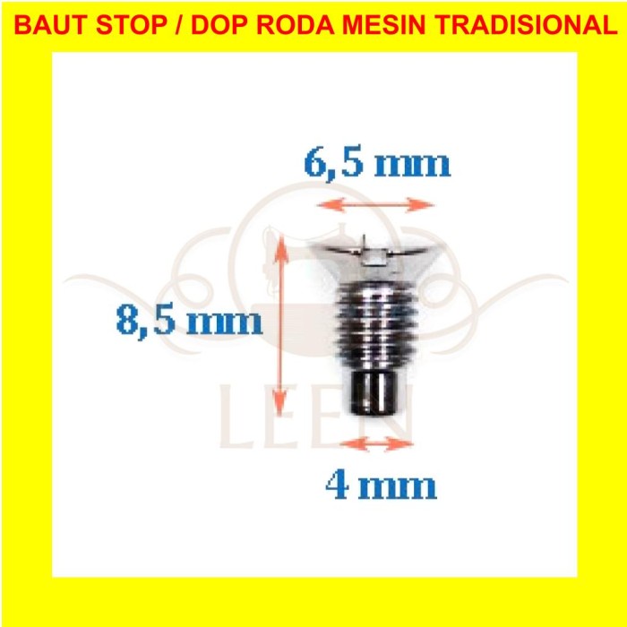 Baut Dop Roda Baut Stop Roda P/N 4 Singer Mesin Jahit Traditional LEEN