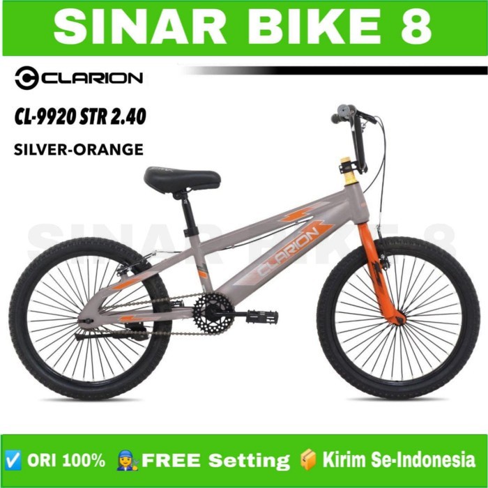 Sepeda Anak Laki Ukuran. 20 Inch BMX CLARION CL 9902 STR 2.40  Ban Jumbo