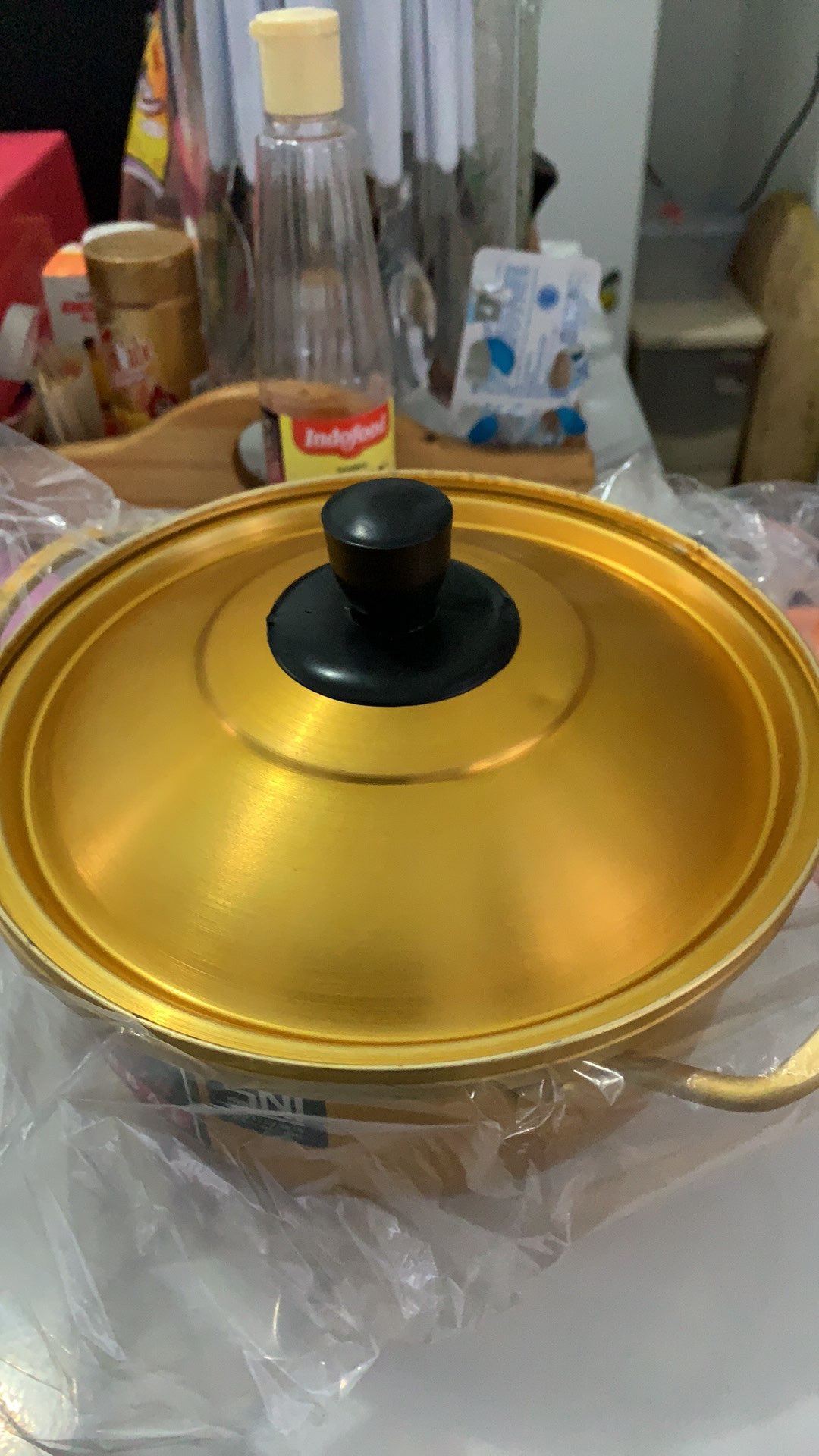 Panci Korea 16/18cm Ramyun Ramen Ramyeon Mie Gold Emas Hotpot