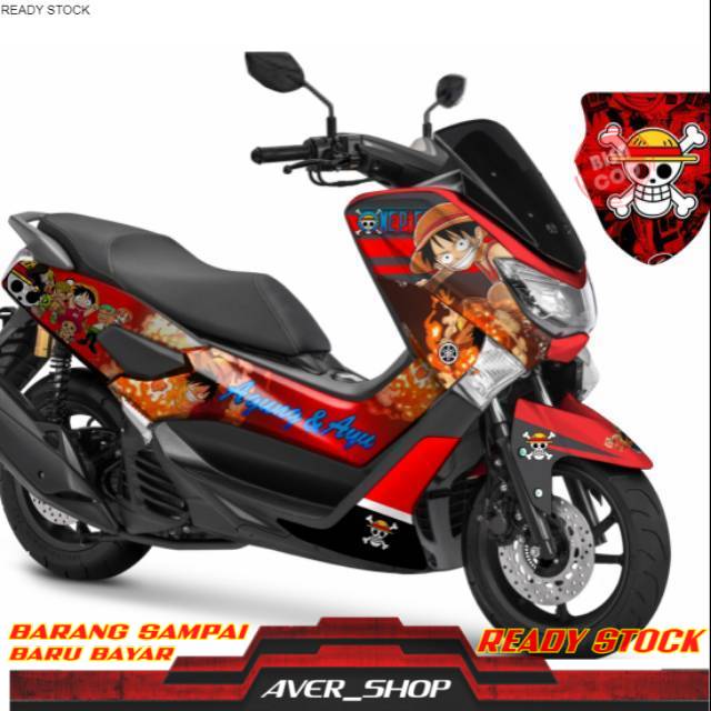 Decal nmax old full body motif One Piece Striping motor nmax 155 Sticker motor Stiker nmax old 155