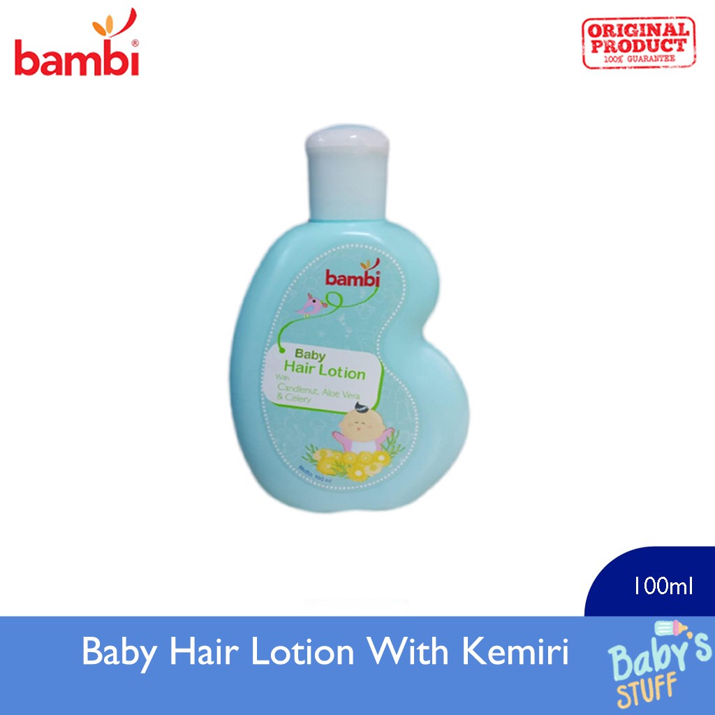 Bambi Baby Hair Lotion With Kemiri - 100mL | Candlenut Oil | Losion ...