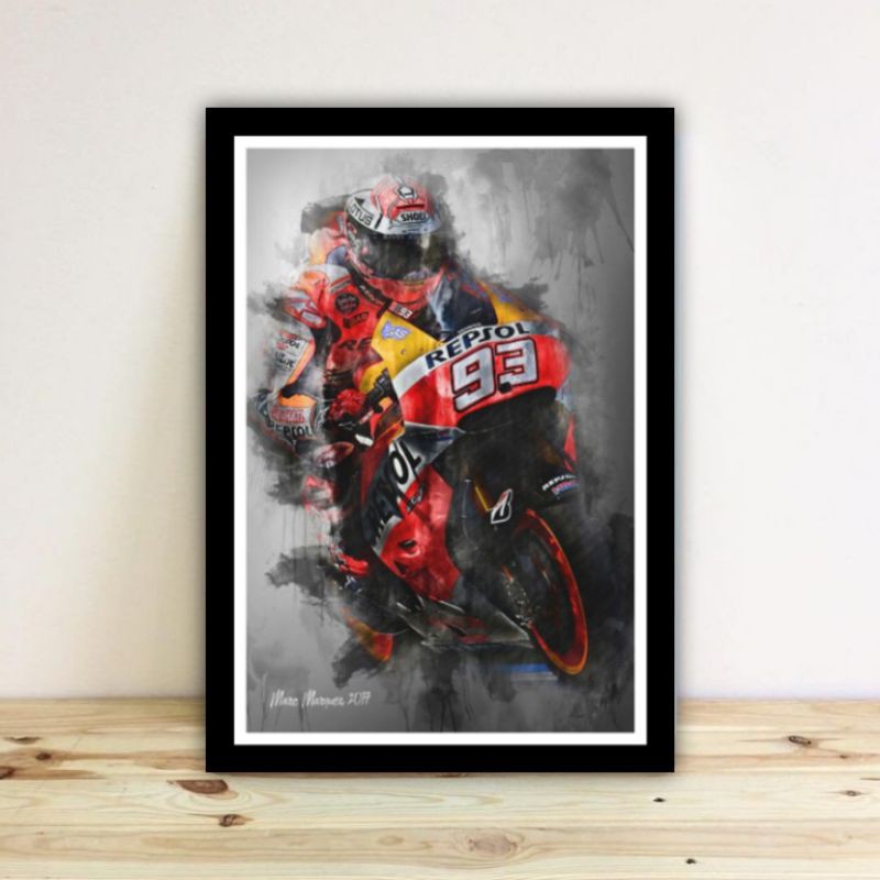 poster hiasan dinding marq marquez 01.