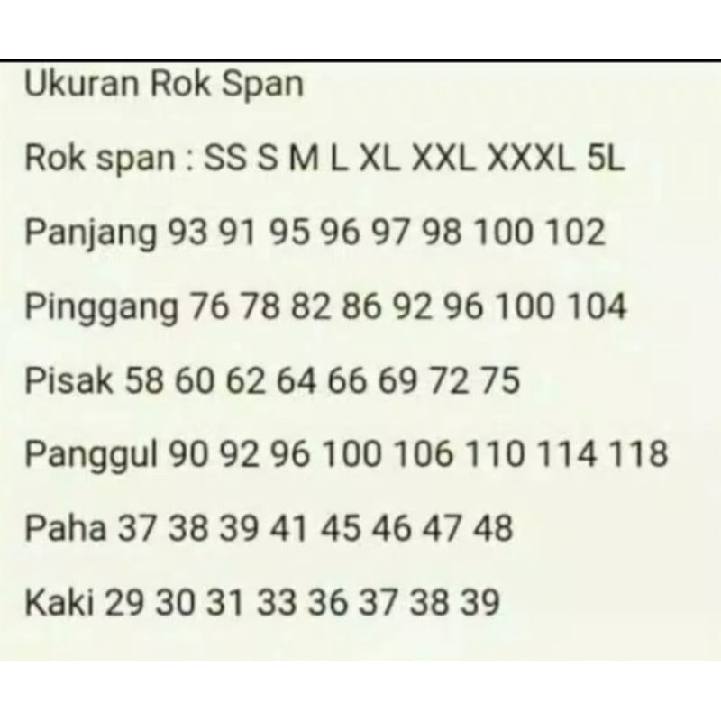 ROK SPAN KANAN KIRI KARET