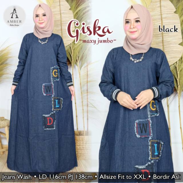 Giska maxy | jeans wash ld 116 pj 138 | bordir asli