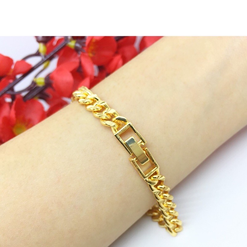 Gelang xuping lapis emas gold rante ular mata