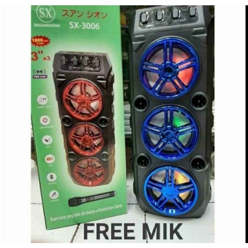 SPEAKER BLOETOOTH SUPER BASS SPEKER Free MIK KARAOKE Spiker Hp komputer dll