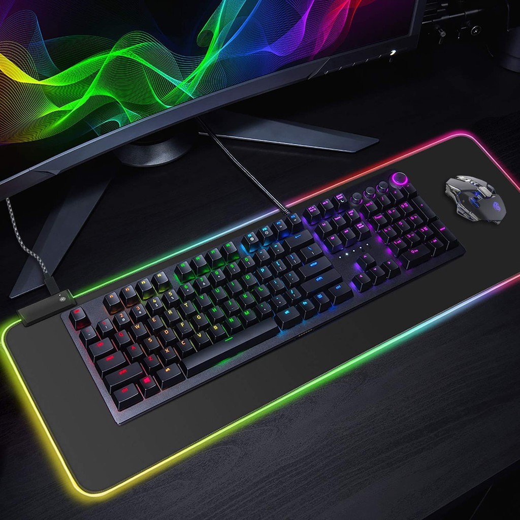 Mouse Pad Gaming Anti Air Dengan Lampu Rgb + Kabel Usb Untuk Dota2