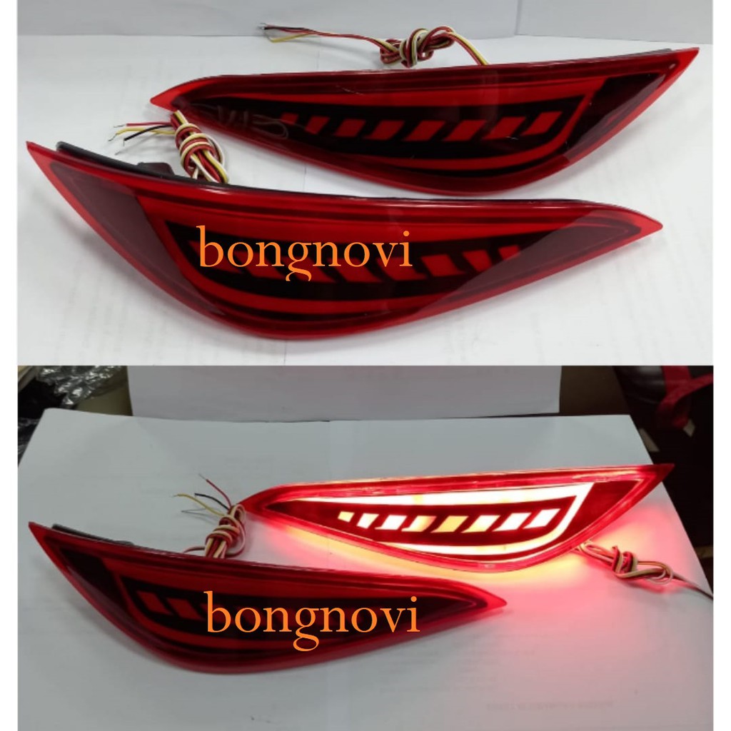 Lampu LED reflektor bemper belakang all new Rush 2018