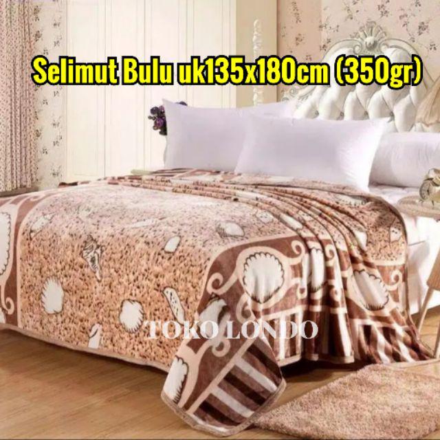 [TERMURAH] SELIMUT DEWASA Selimut Bulu Motif Garis2 Abstrak Bunga2 MMC Uk135x180 HALUS LEMBUT 350gr-Brown Clam