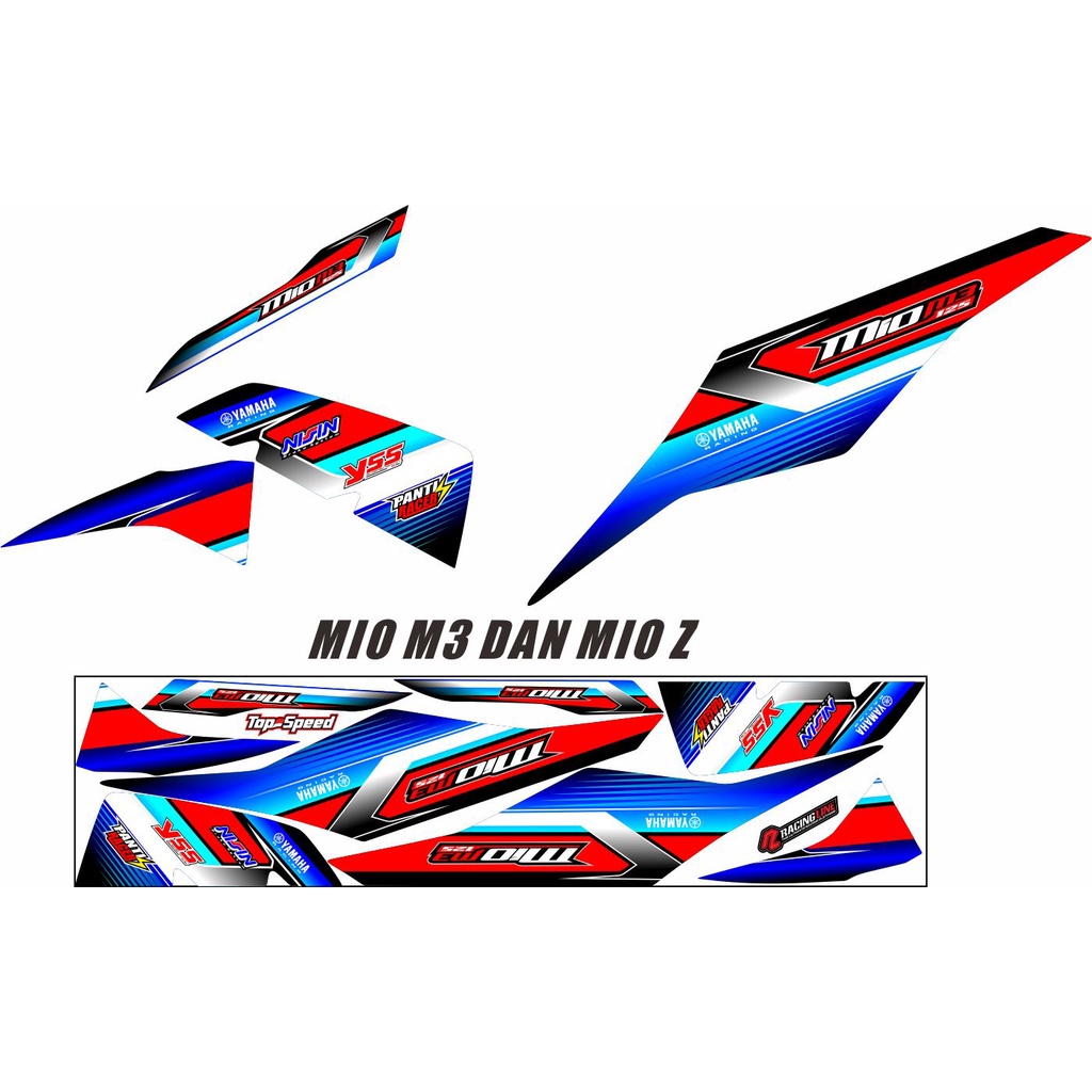 MOTIF THAILOOK STRIPING / STICKER VARIASI LIS MOTIF MOTOR MIO M3 MIO Z MIO / STIKER MOTOR yamaha MIO