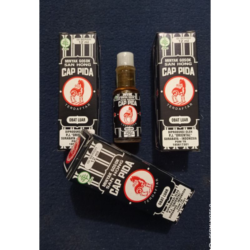 Minyak Gosok San Hong Cap Pida 12ml/San Hong 12ml/Minyak San Hong 12ml/Minyak Pida 12ml/sanhong