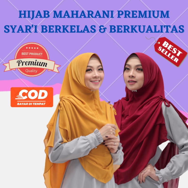 Kerudung Khimar Syari Jumbo 2 Layer Serut Ceruty Babby doll Kerudung Jumbo Ceruty Jilbab Khimar Maha