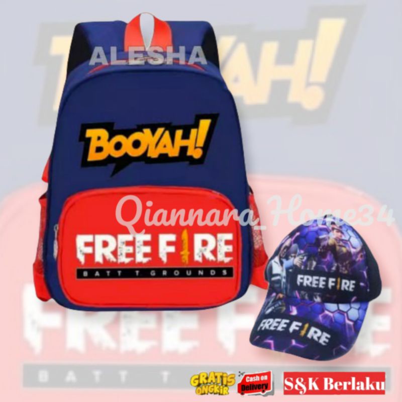 Tas Ransel Sekolah Anak Laki Laki Karakter FF/Free Fire Murah Terbaru