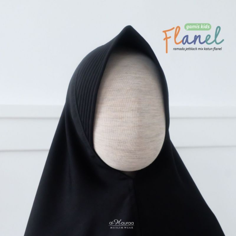 Bergo Basic Ramada Kids Jetblack by Al Hauraa