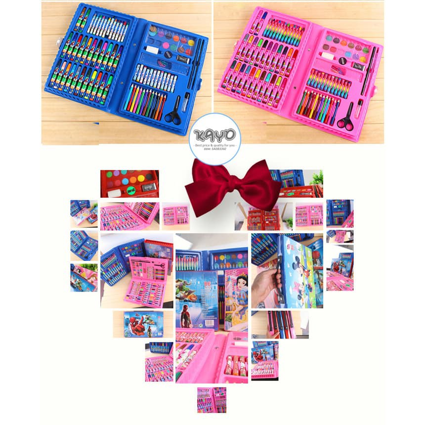 

68psc|Pensil warna,set Crayon Set,spidol warna set Alat lukis, cat air