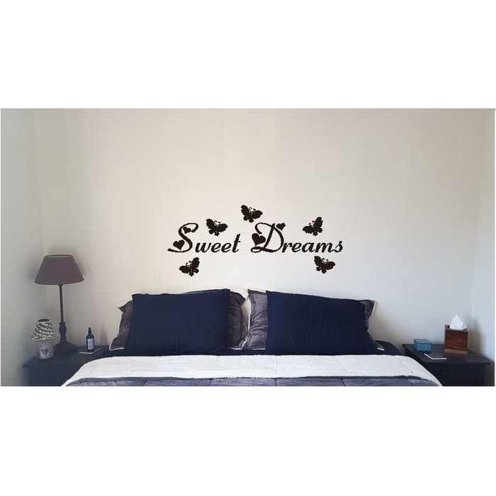 Limited Wall Stiker Sweet Dreams Dekorasi Dinding Kamar Tidur Cutting Sticker Terkini Shopee Indonesia