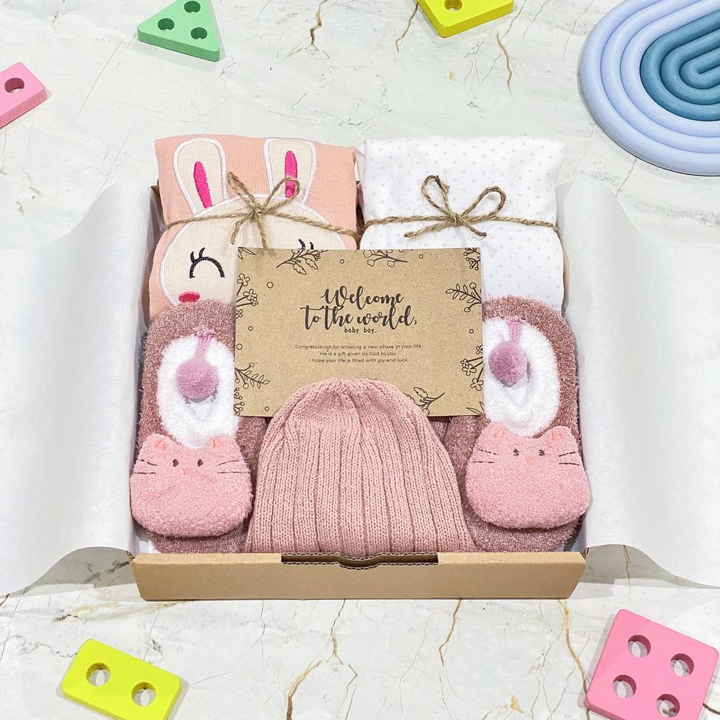 Hampers Jumper Bayi | Hampers Kado Bayi | Kado Lahiran | Baby Gift Set | Hampers Baju Bayi-Paket D Baby Girl