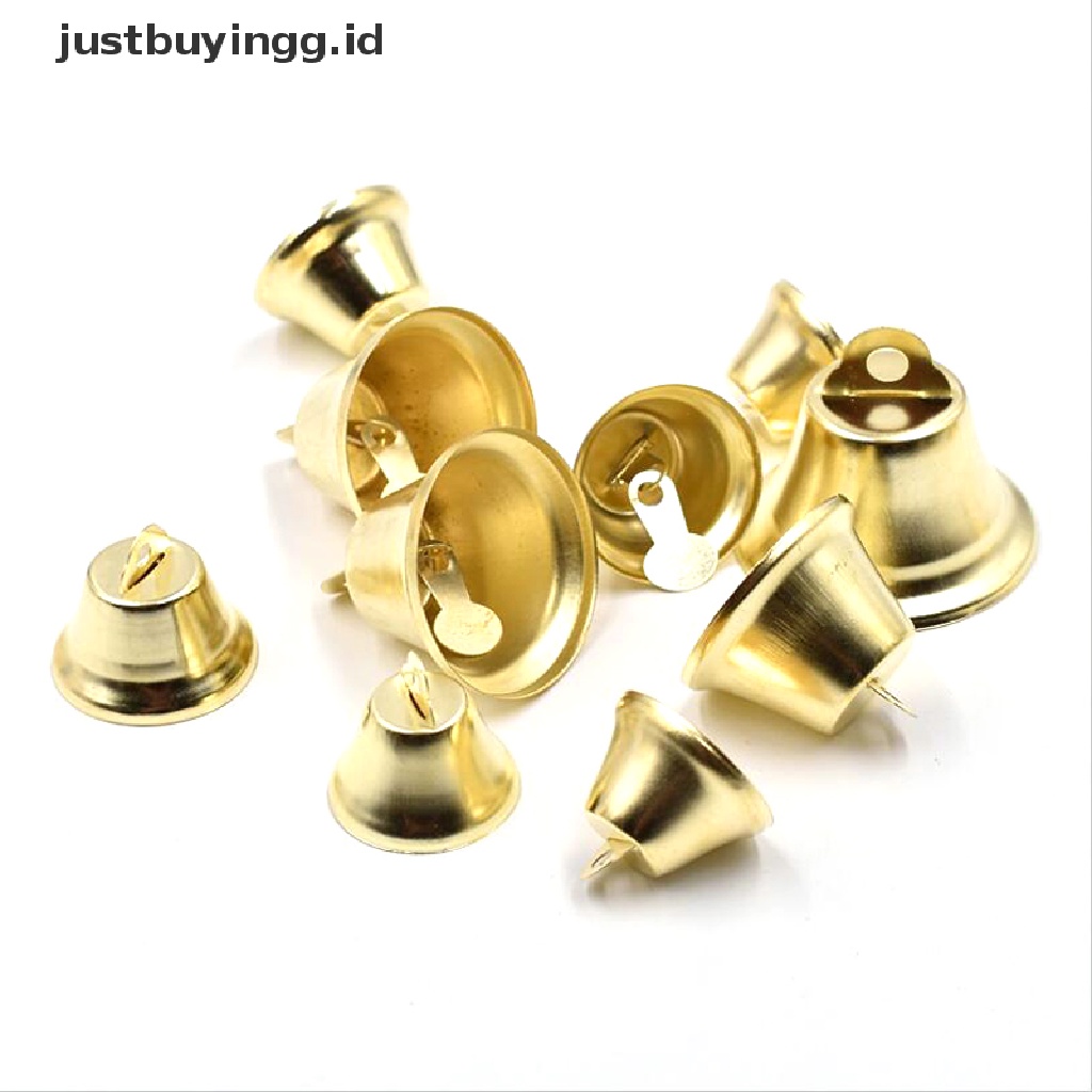 10 Pcs Lonceng Jingle Bell Kecil Bahan Metal Untuk Dekorasi Pohon Natal