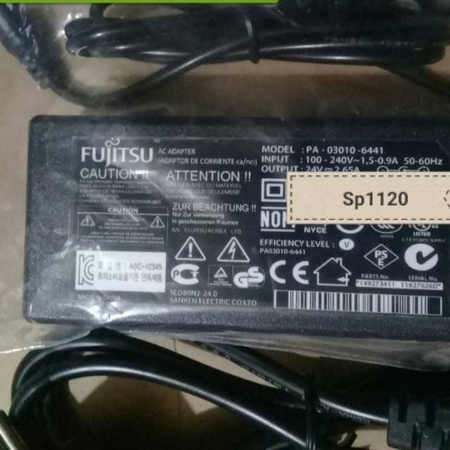 AC adaptor ScanSnap fujitsu sp-1130 seriess