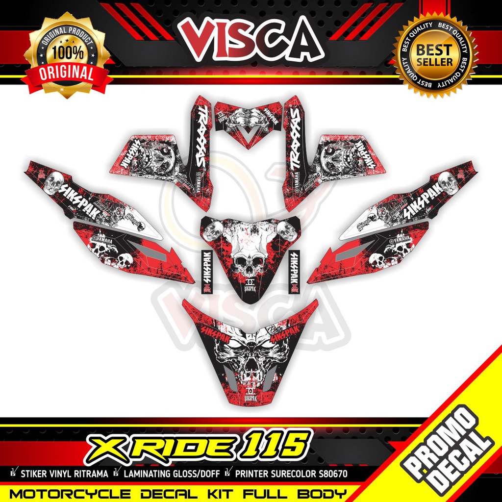 Decal X Ride 115 Full Body Stiker X Ride 115 Full Body Striping X Ride 115 Full Body Decal Hologram 