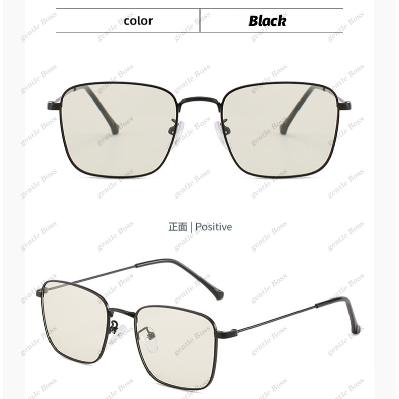 Retro Photochromic Anti Radiation Eye Glasses Simple Square Frame Men and Women