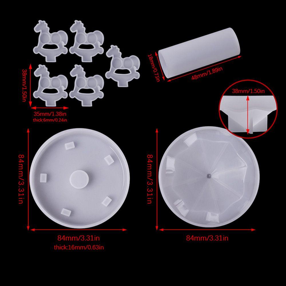 Cetakan Resin Bentuk Carousel Bahan Silikon Untuk Dekorasi Rumah