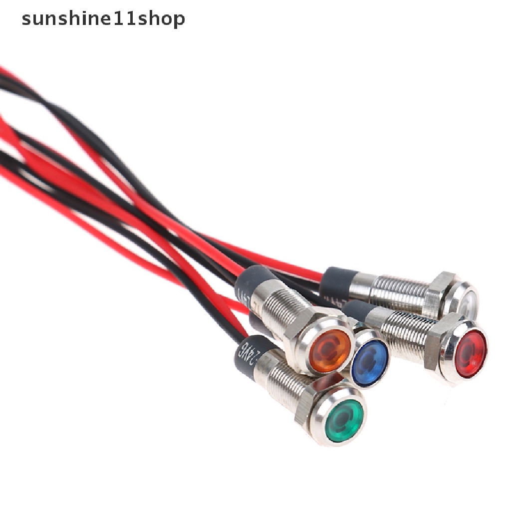 Sho 5x Lampu Indikator LED 12V-24V 6mm Untuk Panel Dasbor Mobil / Perahu