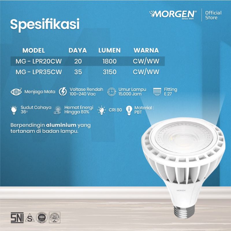 MORGEN LAMPU LED PAR30 PAR-30