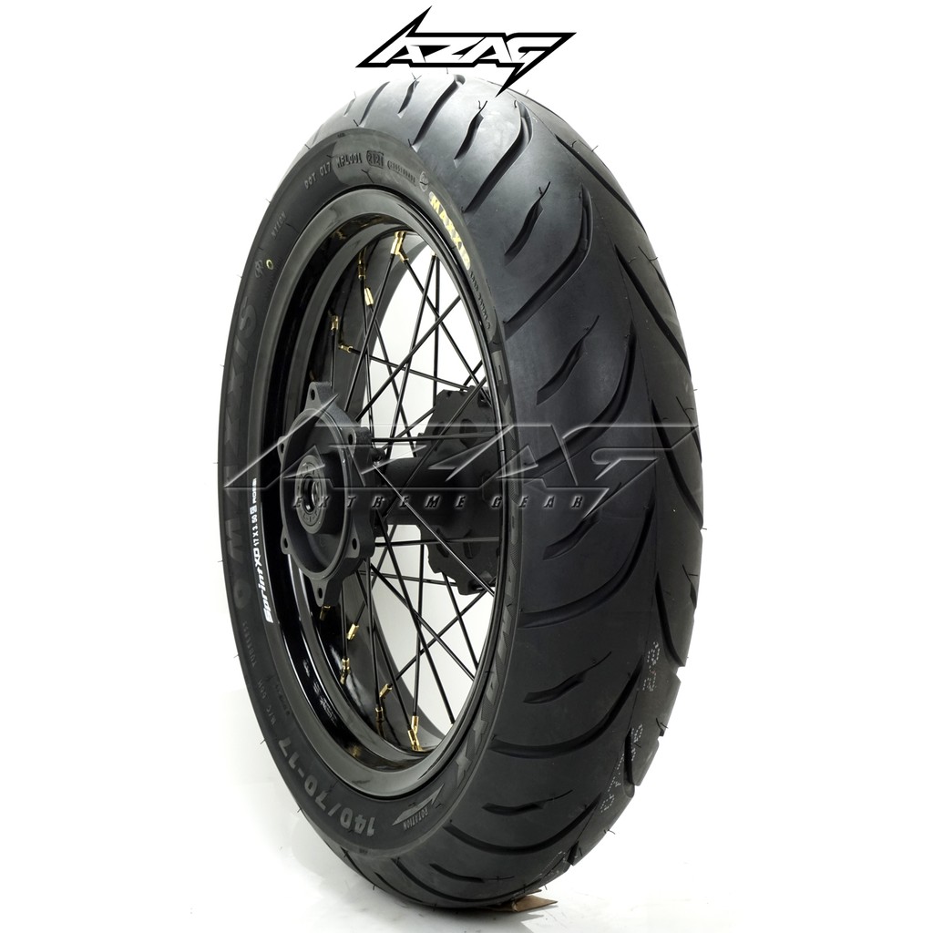 ban set ring 17 supermoto yamaha wr 155 rossi expedition black maxxis