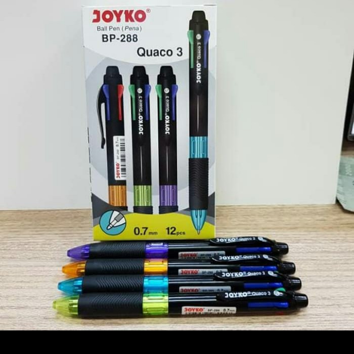 

Ballpoint / Pulpen Joyko BP-288 Quaco 3 4 Warna 0.7mm
