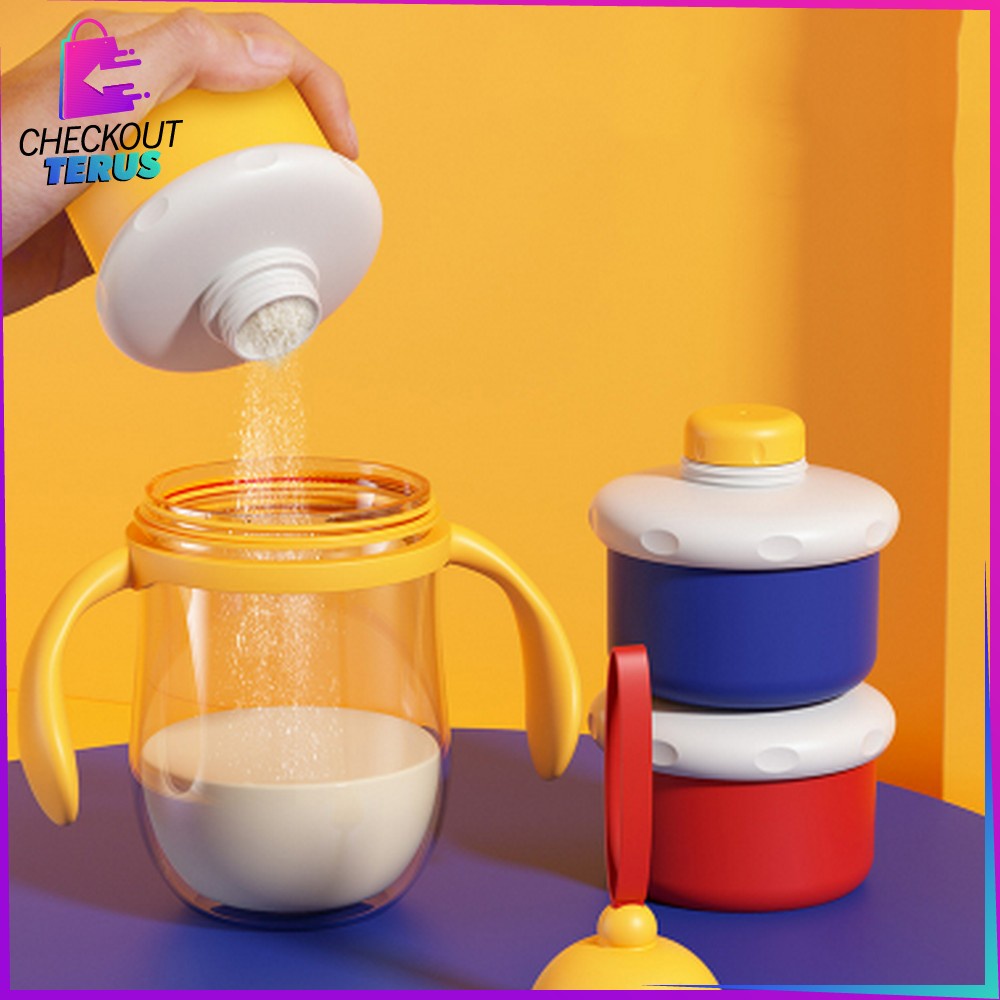 CT C634 Tempat Susu Bubuk Bayi Travel 3 Susun Wadah Botol Penyimpanan Makanan Kue Container Susu Baby