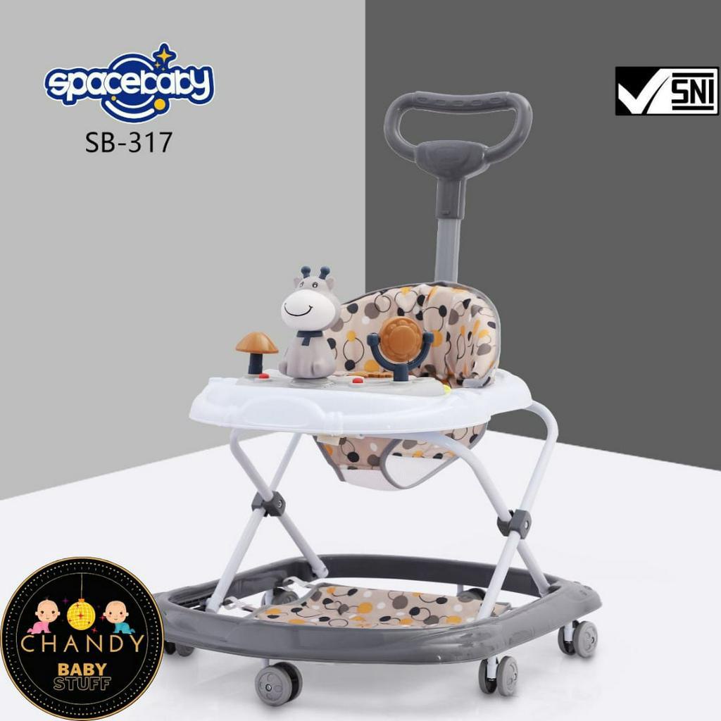 BABY WALKER SPACE BABY SB 317 ( DEER ) MAINAN RUSA DENGAN DORONGAN