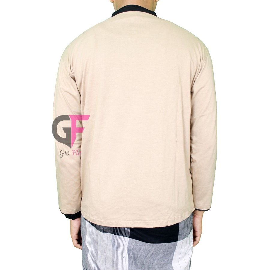 GIOFLO Baju Etnik Modern Kemeja Muslim Pria Cream / KKL 49